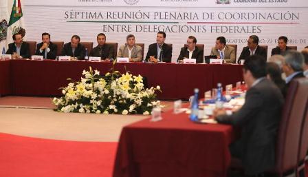 ACUERDAN MAR Y DELEGADOS FEDERALES COORDINAR ESFUERZOS POR ZACATECAS