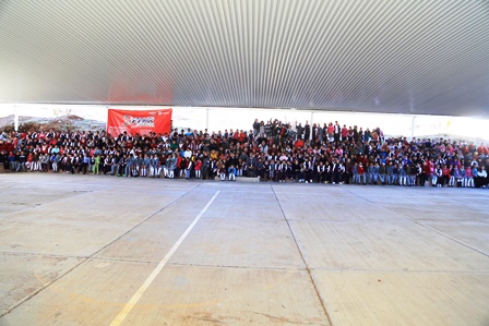 ENTREGAN AUTORIDADES UN DOMO MÁS EN ESCUELA LÁZARO CÁRDENA