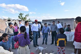 VISITA HARO DE LA TORRE COMUNIDADES  EN LAS QUE LABORAN JORNALEROS AGRÍCOLAS