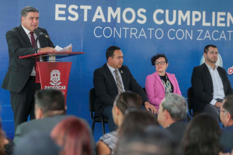 RINDE INFORME SECRETARIO DE SEGURIDAD PÚBLICA SOBRE CUMPLIMIENTO DEL CONTRATO CON ZACATECAS