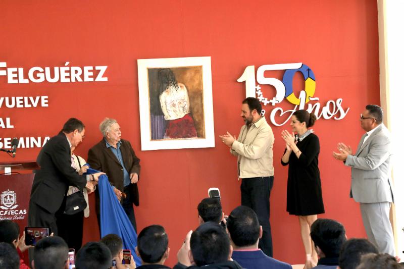 DEVELAN ALEJANDRO TELLO Y MANUEL FELGUÉREZ OBRA DONADA AL SEMINARIO POR EL ARTISTA ZACATECANO