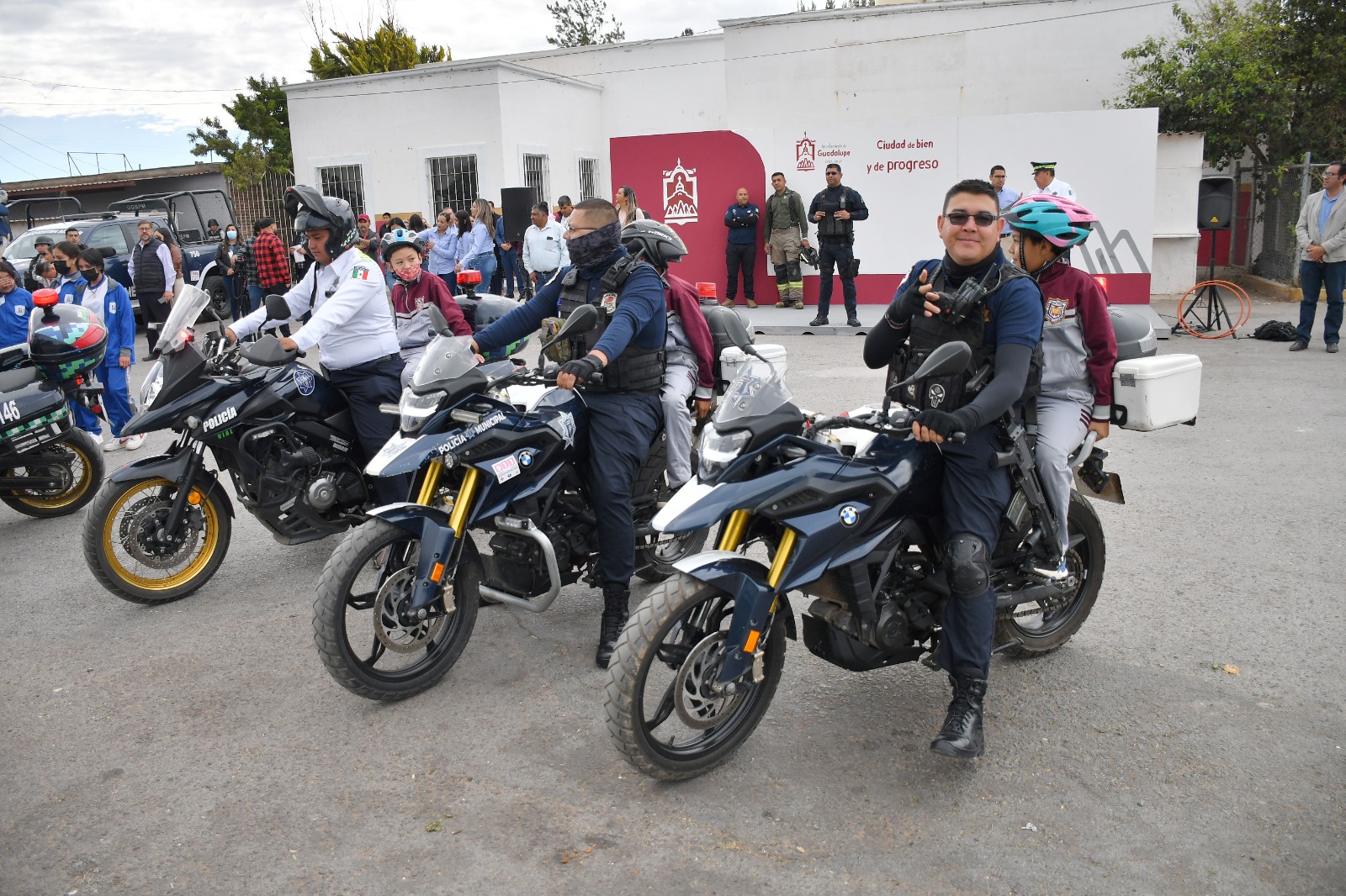 En el Municipio de Guadalupe Recorren escuelas con Programa ‘Caravana de Prevención’