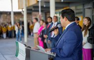 REALIZA JORGE MIRANDA HONORES A LA BANDERA EN LA ESCUELA PRIMARIA “BENITO JUÁREZ”