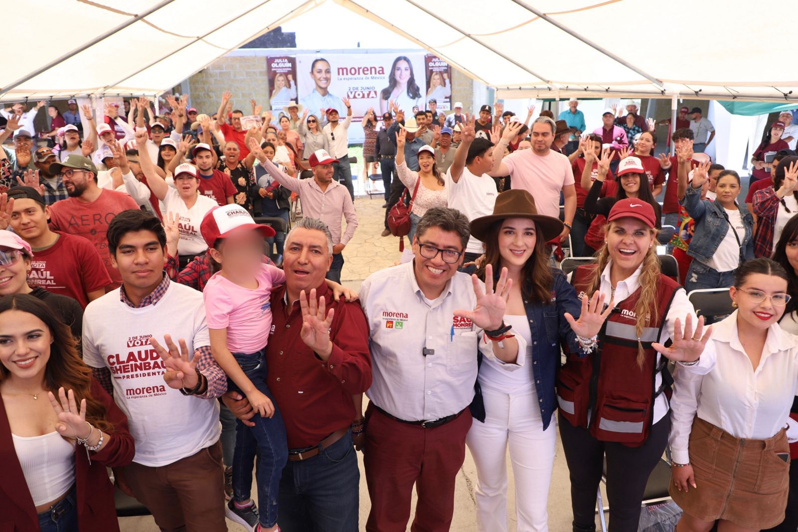 EN VILLANUEVA LAS JUVENTUDES  QUIEREN A SAÚL MONREAL ÁVILA  Y EL 5 DE 5 PARA MORENA