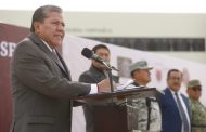 Disminuyen 82% los homicidios en Fresnillo: Gobernador David Monreal al recibir al Primer Regimiento Mecanizado