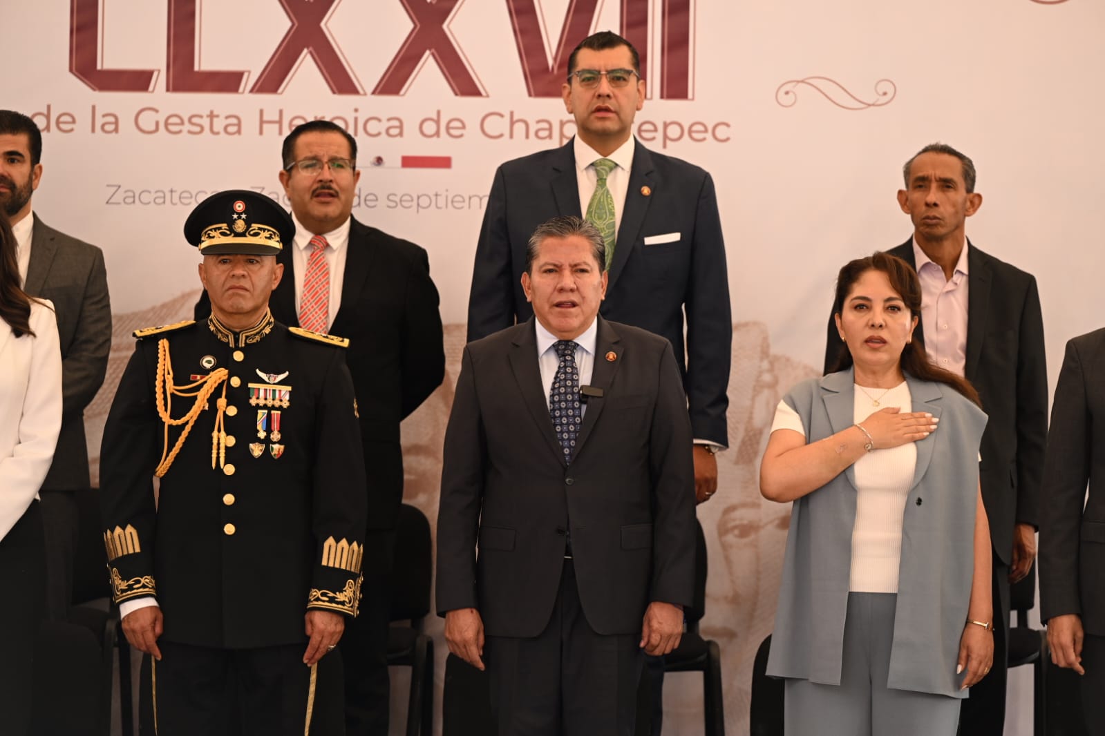 Encabeza Gobernador David Monreal ceremonia del 177 aniversario de la gesta heroica de Chapultepec